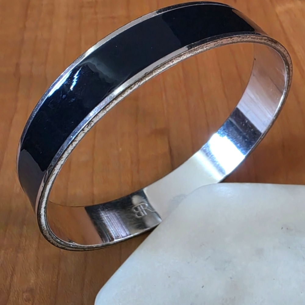 Banana Republic Black and Silver Bangle
